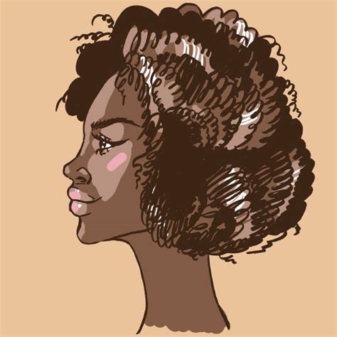 Natural Hair Black Woman Illustrations Royalty Free