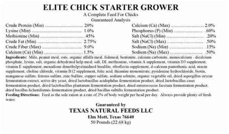 Elite Chick Starter Forps Texas Natural Feeds