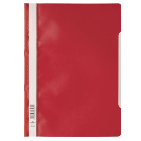Buy Durable Clear View A4 Document Folder Red Transparent Front Cover