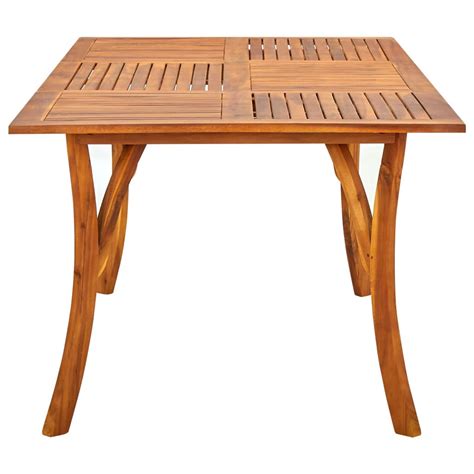 Solid Acacia Wood Patio Table Garden Dining Table Etsy