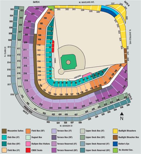 Wrigley Field Seating Chart And Parking Map Cubshq