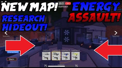 New Map Research Hideout Energy Assault Energy Assault Roblox