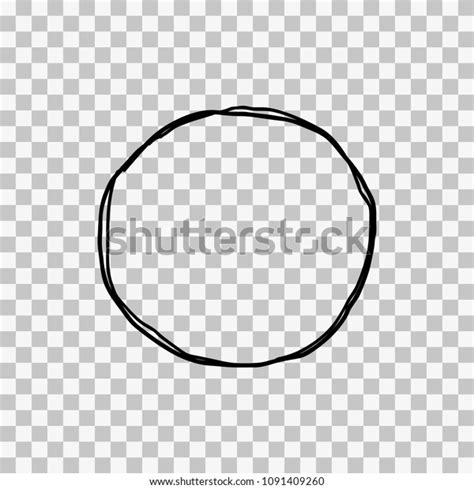Hand Drawn Sketched Circle Frame Isolated Stock Vector Royalty Free