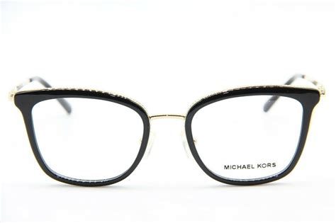 new michael kors mk 3032 3332 black gold eyeglasses authentic rx mk3032 51 19 eyeglass frames