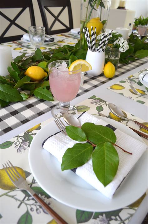 Fresh To Table Set A Lemon Themed Tablesetting Spring Table