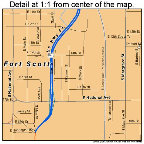 Fort Scott Kansas Street Map 2024000
