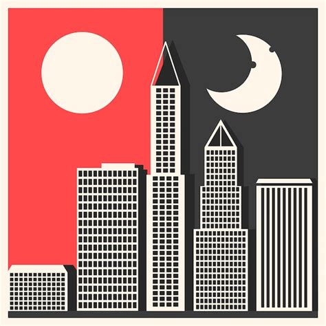 Premium Vector Sun Moon And Stars Day And Night Vector Banners