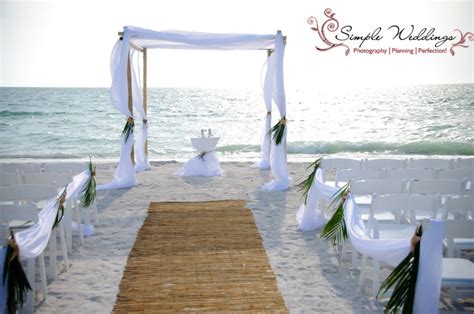 Beautiful Bamboo Aisle Runner And Palm Frond Aisle Decor