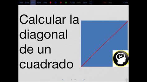 Calcular La Diagonal De Un Cuadrado Cuyo Lado Mide 2 Cm Youtube