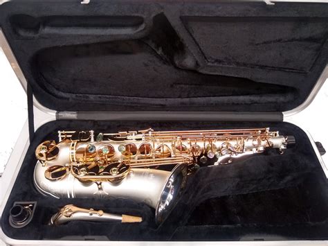 Schiller Elite V Alto Saxophone Satin Silvergold Keys Big Bell Jim