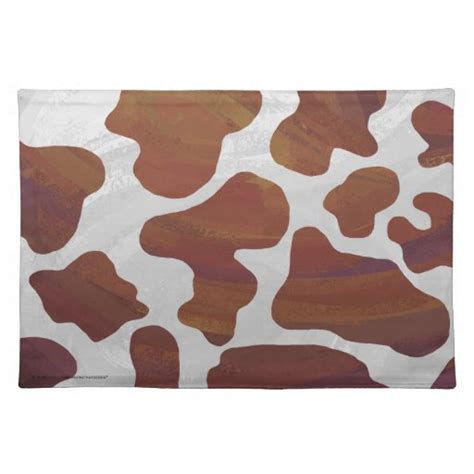Cow Brown And White Print Placemats Zazzle