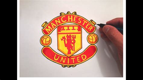 How To Draw The Manchester United Logo Youtube