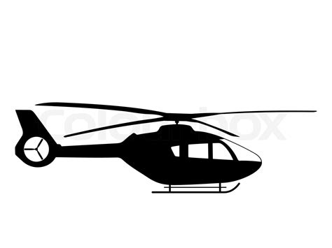 Helikopter Pilot Silouet Stock Vektor Colourbox