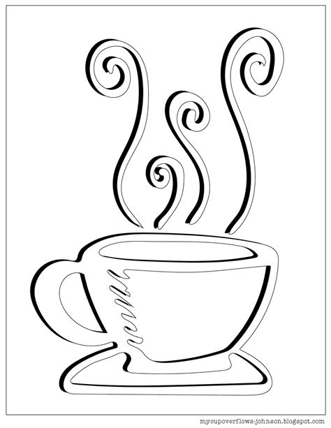 Geef de kleurprent aan een goede vrien(in). My Cup Overflows: Tea and Coffee