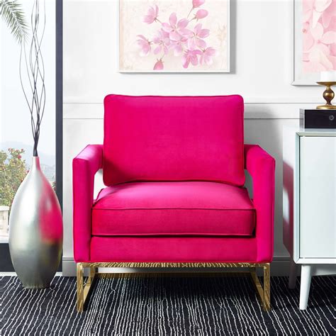 Avery Pink Velvet Chair Rosa Stühle Möbelideen Wohnzimmersessel