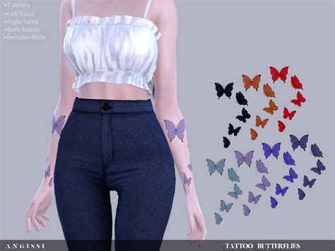 Tattoo Butterflies By Angissi From Tsr • Sims 4 Downloads