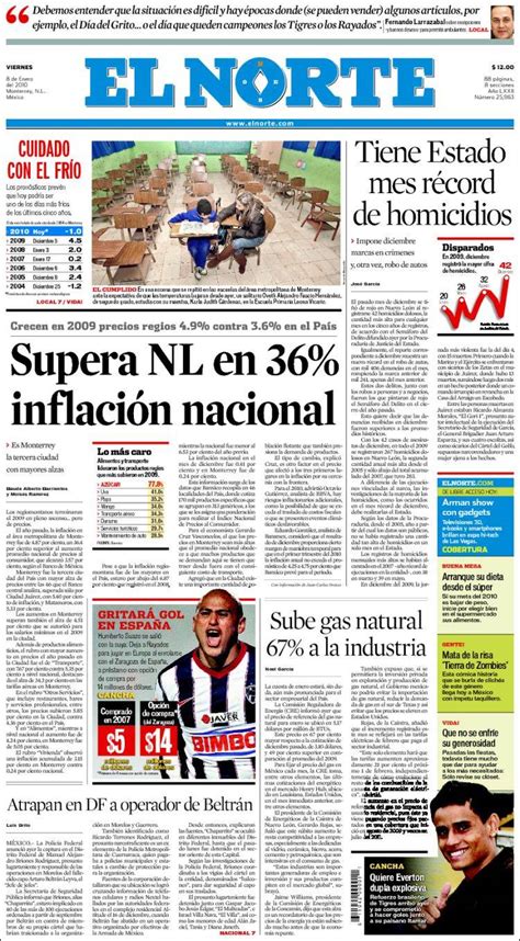 Periódico El Norte México Periódicos De México Edición De Viernes