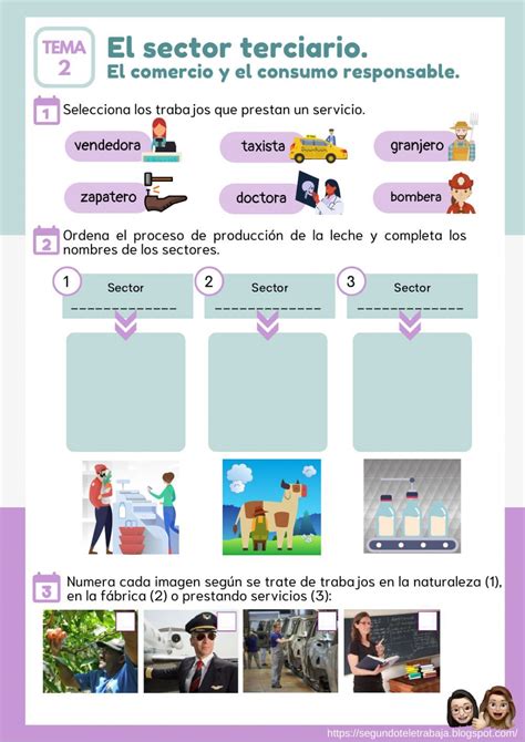 Ficha Online De El Sector Terciario Para Segundo Puedes Hacer Los