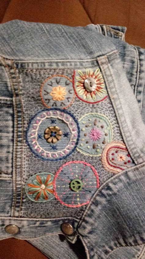 Denim Jacket Embroidery Clothes Embroidery Diy Textile Art Embroidery