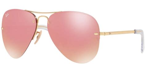 Ray Ban Pink Flash Womens Aviator Sunglasses Rb3449 001e4 59 14