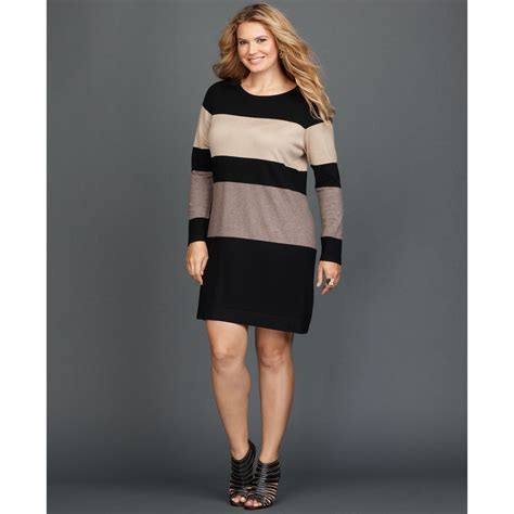 Lyst Inc International Concepts Plus Size Longsleeve Colorblock