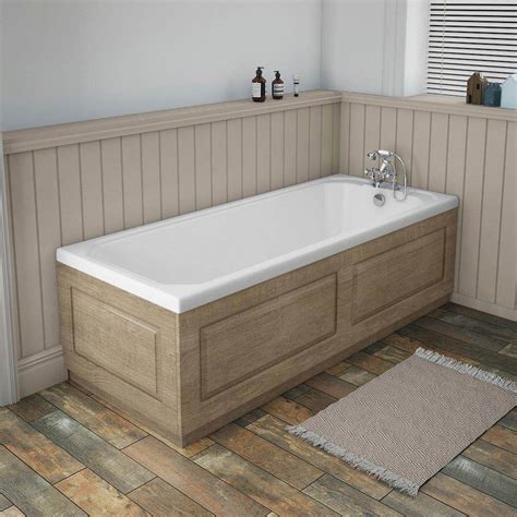 York Wood Finish Traditional Front Bath Panel And Plinth 1700mm