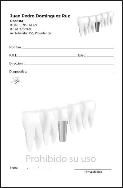 Recetario Odontología Archivos • Recetas Medicas