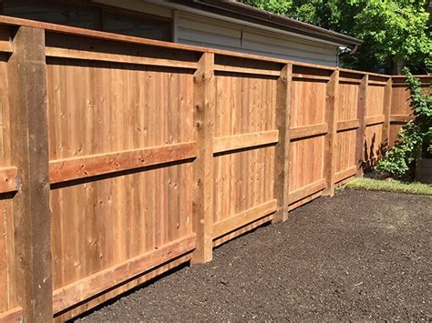 Six Foot Treated Brown Fence With 6×6 Posts The Lawn Salon