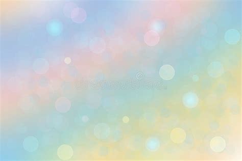 Abstract Soft Colored Rainbow Gradient With Bubbles Bokeh Lights Stock