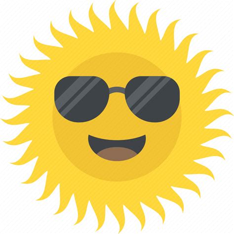 Cartoon Character Shining Sun Smiling Sun Summer Season Sun With