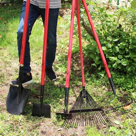 Gardenall Long Handle Garden Tools Set Include Round Point Shovel 12