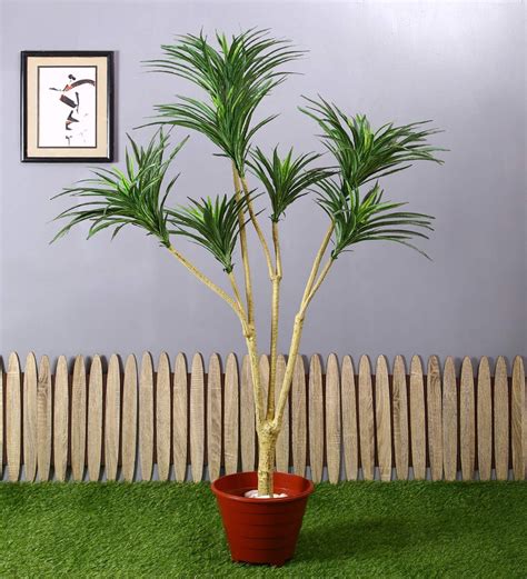 Buy Polyester Olive Green Yucca Without Pot Artificial Plant At 45 Off