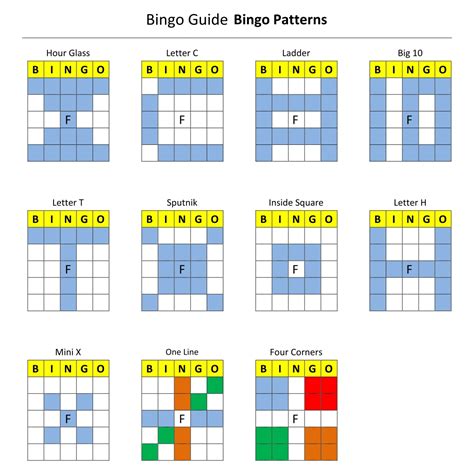 Types Of Bingo Games Patterns Free Download Games
