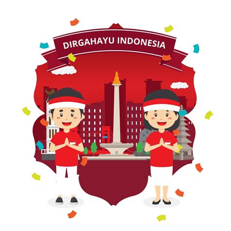 Indonesian Independence Day With Character 3193442 Vector Art At Vecteezy