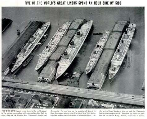 Five Great Liners In A Row Ocean Liners Magazine