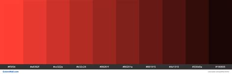 Shades Of Red Orange Color Ff F Hex Colorswall