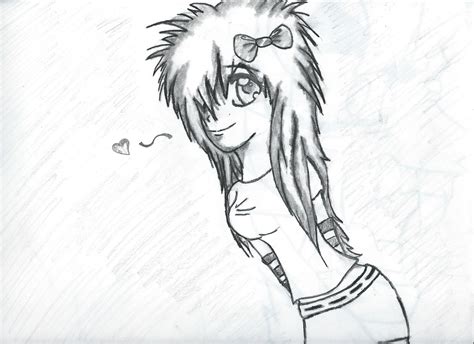Emo Girl Drawing By Genuineelegance On Deviantart