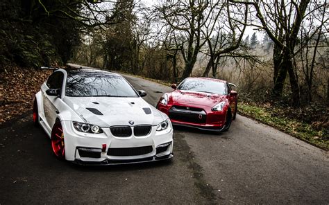 Bmw E92 M3 Nissan Gtr R35 Wallpaper Cars Wallpaper Better