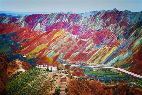 Rainbow Mountains In Chinas Danxia Landform Geological Park Are Very