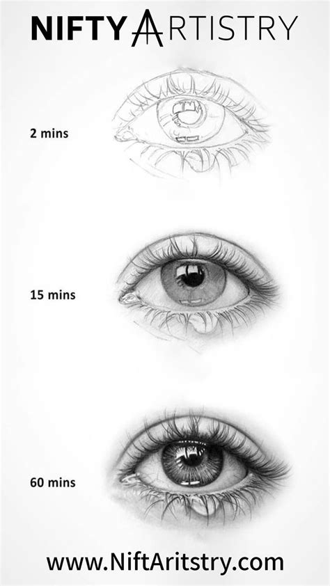 Start by drawing four points and two lines then draw the outlines of the eye starting with the step 7: NiftyArtistry — NEW Detailed & Realistic eye drawing. 3 ...