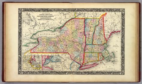 County Map Of The States Of New York New Hampshire Vermont