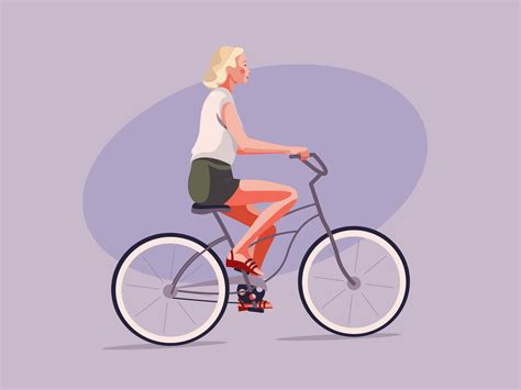 Girl Riding Bike Illustration By Unblast On Dribbble