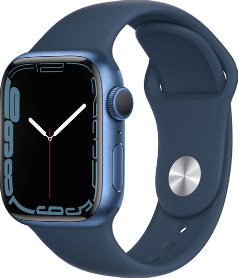 Best Buy Apple Watch Series 7 Gps 41mm Aluminum Case With Abyss Blue
