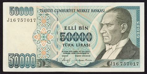 50000 Turkish Lira Noteworld Banknotes And Coins Pictures Old Money