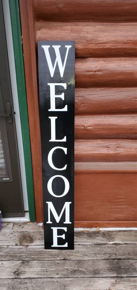 Welcome Front Porch Wooden Sign Front Porch Sign Welcome Etsy Uk