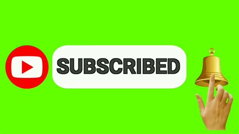 New Big Subscribe Button Green Screen Youtube