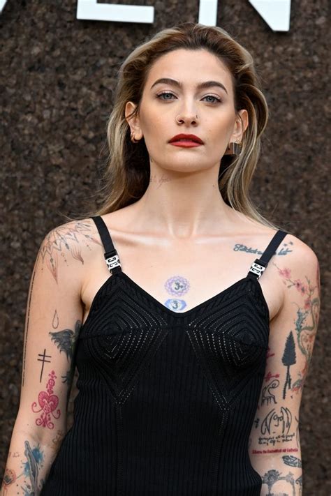 Paris Jackson Showcases Her Tattoos As She Attends Paris Fashion Week Show Daily Star