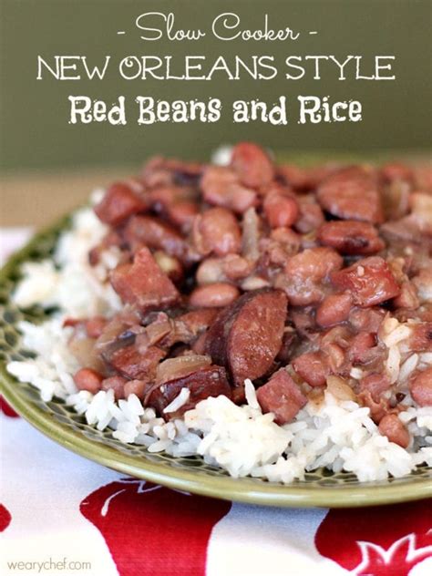 These red beans and rice are served everywhere in new orleans on mondays. Slow Cooker Red Beans and Rice - The Weary Chef