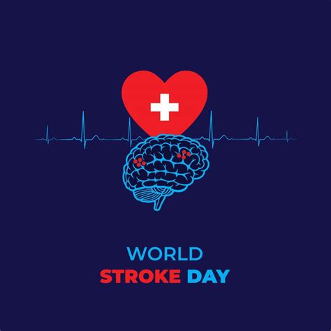 World Stroke Day October 29th Health Care Awareness Campaign Vector