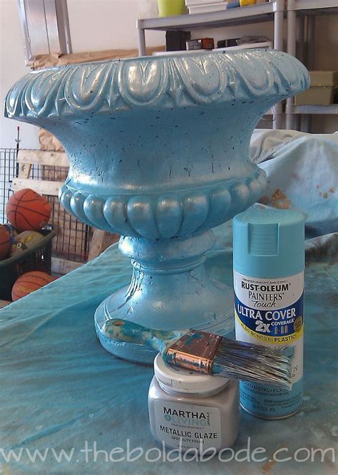 Paint any plastic plant pots you have lying around with spray paint to update your garden without spending a fortune. Pin on Beautiful Outdoors